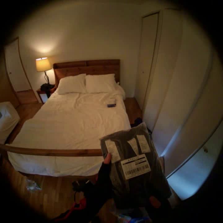 Egocentric input for the packing a bag example